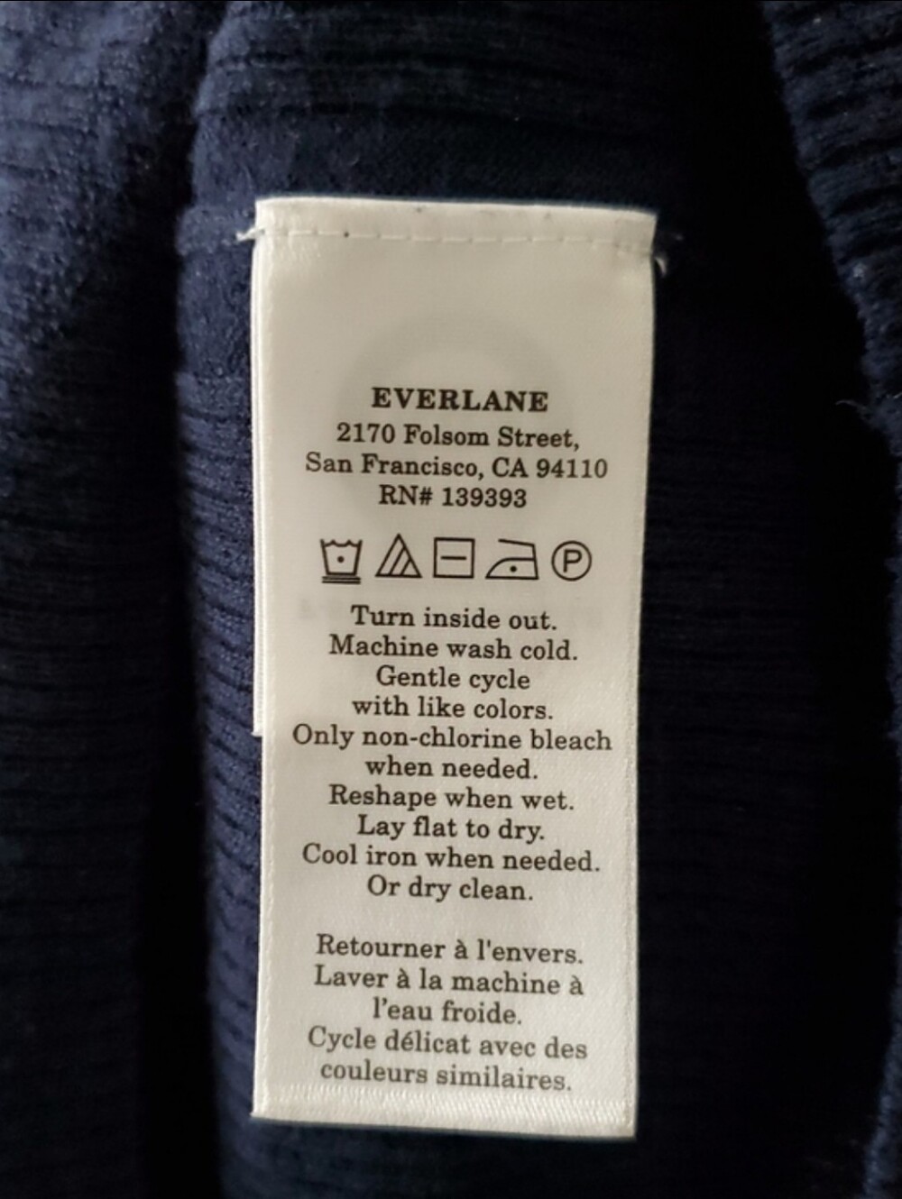 🌟 Everlane The Tank in Ultrasoft Merino, Navy (S) - Picture 8 of 10